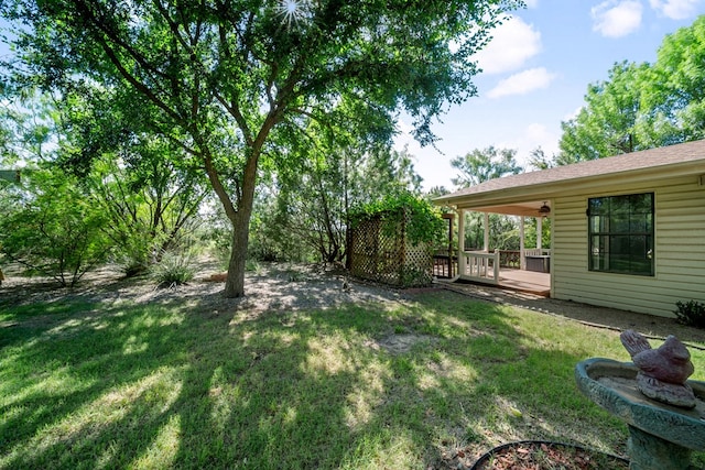 2100 Edgemere Rd, Big Spring, TX 79720 - view of grassy yard with a deck