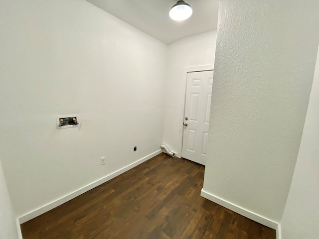 3007 S Anderson Rd, Big Spring, TX 79720 - laundry area featuring hookup for a washing machine, dark wood-type flooring, and electric dryer hookup