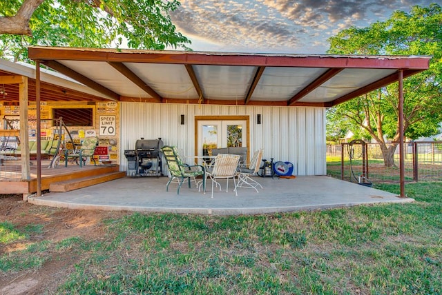 707 E County Rd 132, Midland, TX 79706 - view of patio / terrace featuring french doors and grilling area