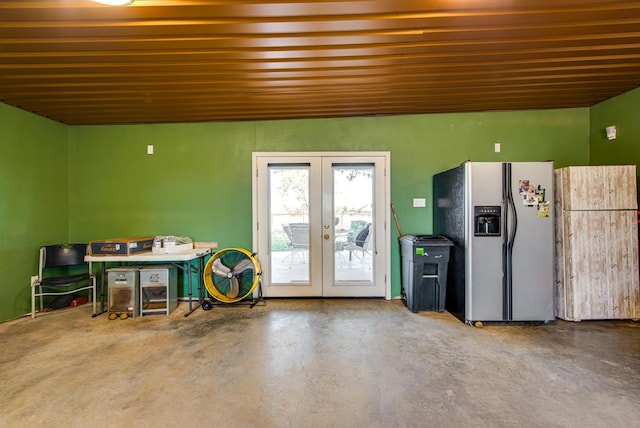 707 E County Rd 132, Midland, TX 79706 - miscellaneous room featuring concrete floors and french doors