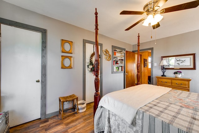 707 E County Rd 132, Midland, TX 79706 - bedroom featuring wood finished floors and ceiling fan