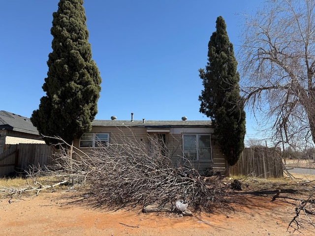 exterior space with fence