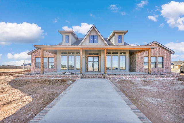 view of front of house featuring french doors