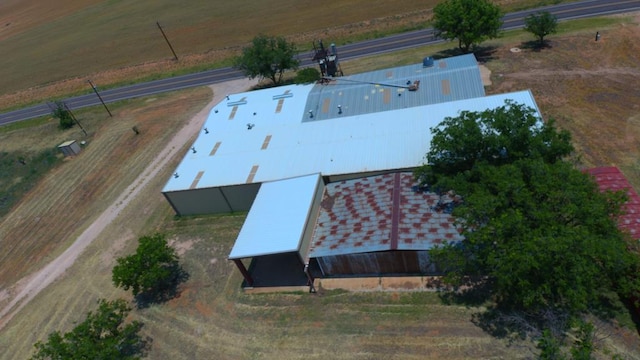 drone / aerial view with a rural view