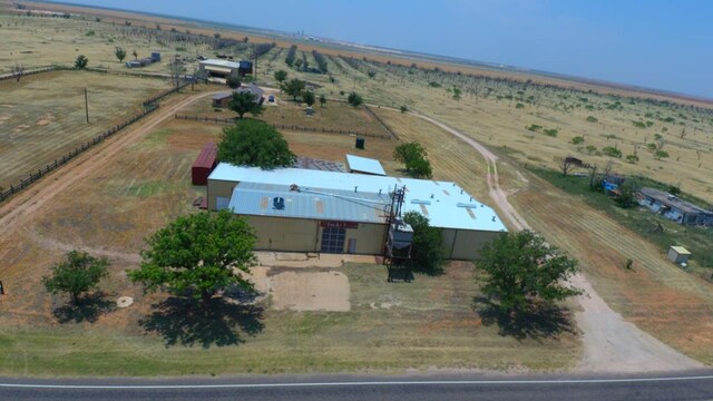 aerial view with a rural view