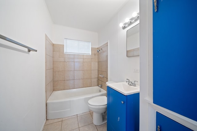 1410 Tucson Rd, Big Spring, TX 79720 - full bath with vanity, tile patterned flooring, and shower / bathtub combination