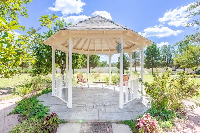 209 Bayberry Pkwy, Midland, TX 79705 - view of patio / terrace with a gazebo