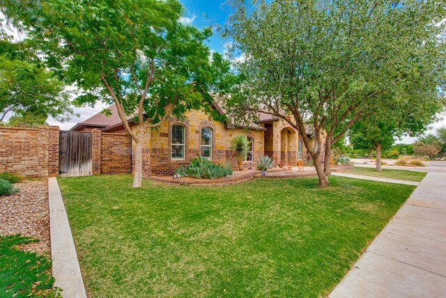 1102 Castle Rock Ct, Midland, TX 79705 - view of front of house with stone siding