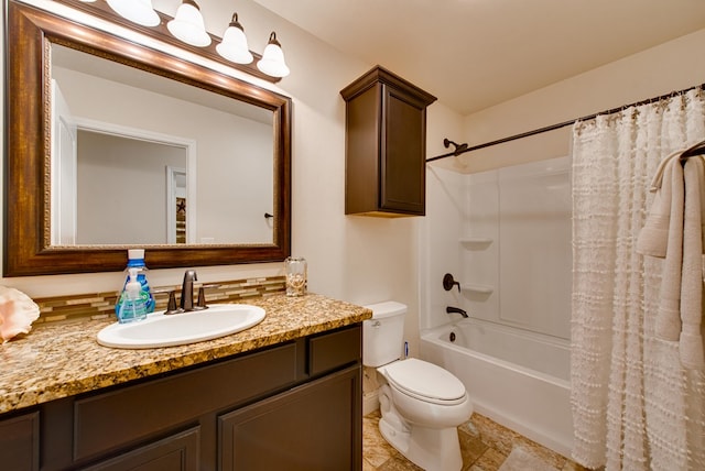 418 Orourke, Midland, TX 79706 - full bath with toilet, vanity, and shower / bath combo with shower curtain