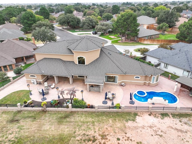 drone / aerial view featuring a residential view