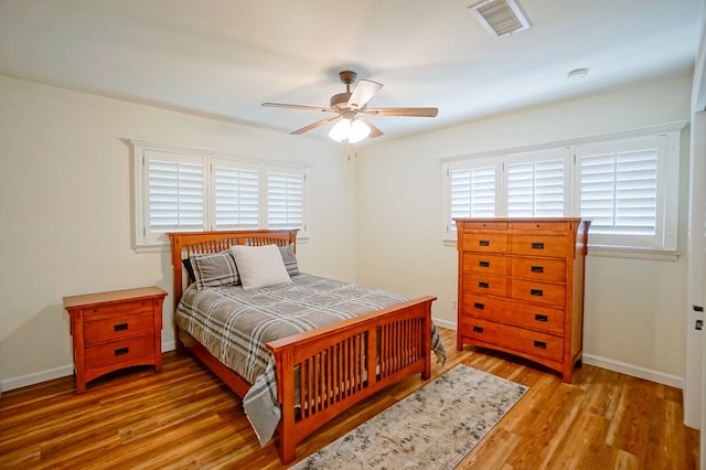 3000 Sentinel Ave, Midland, TX 79701 - bedroom featuring light wood-style floors and ceiling fan