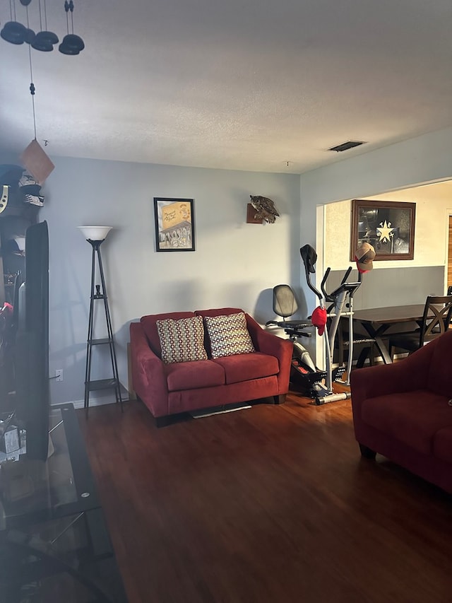 living room featuring wood-type flooring