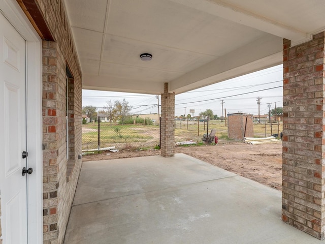 view of patio with fence