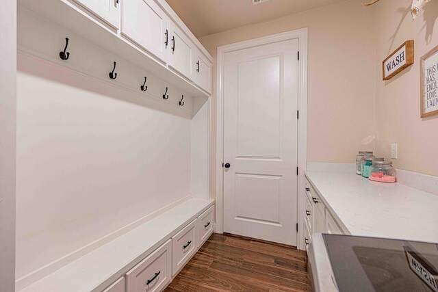 1202 Stonefield Dr, Midland, TX 79706 - mudroom featuring dark wood-style flooring