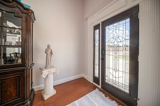 foyer featuring wood-type flooring