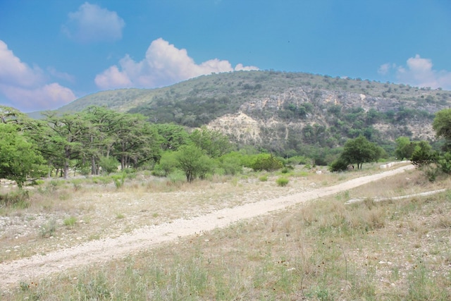 mountain view with a rural view