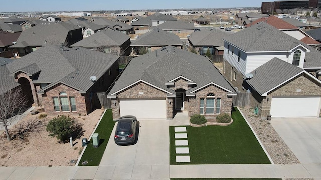 aerial view featuring a residential view