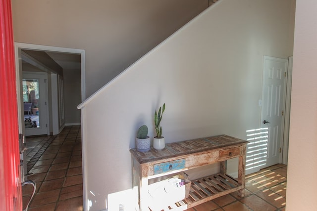 view of tiled foyer