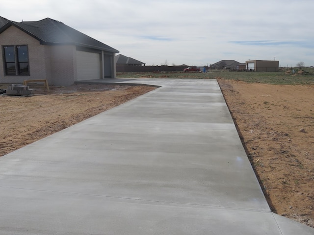 exterior space featuring a garage