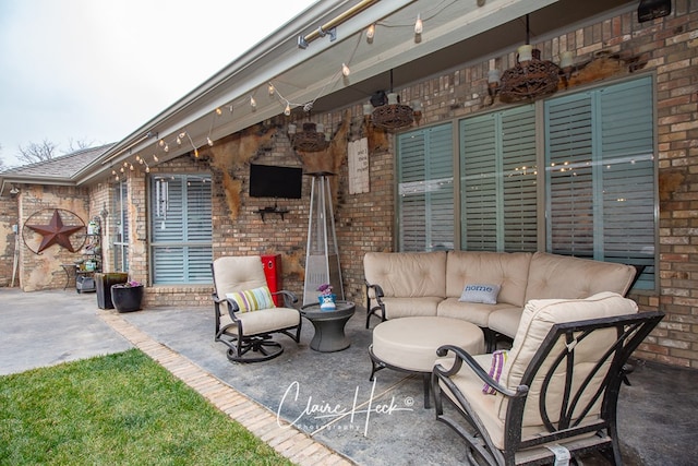 view of patio with outdoor lounge area