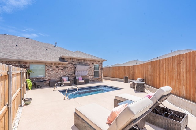 807 Bronco Ct, Midland, TX 79705 - view of swimming pool with a patio area, outdoor lounge area, and a fenced backyard