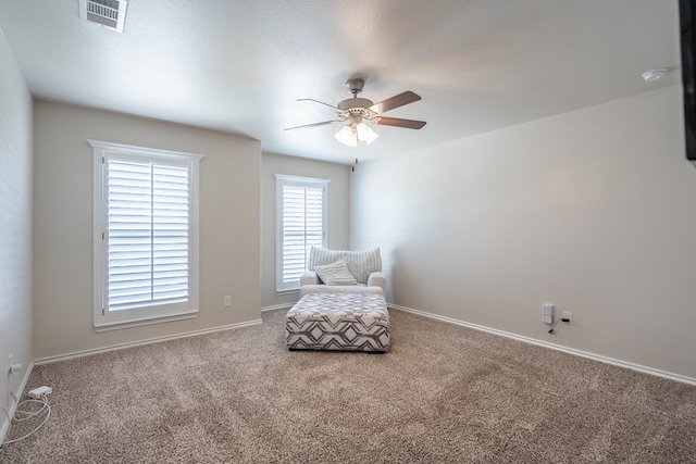 807 Bronco Ct, Midland, TX 79705 - sitting room with carpet and ceiling fan
