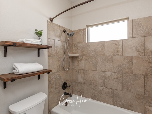 full bath with shower / washtub combination and toilet