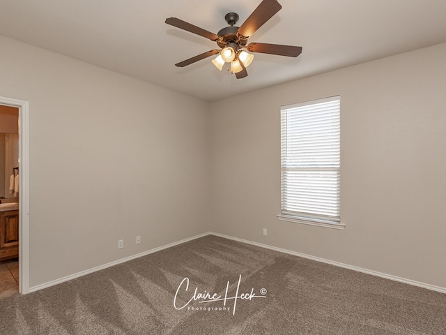 5305 Wimberley Spring Ct, Midland, TX 79707 - unfurnished room with carpet flooring, a ceiling fan, and baseboards