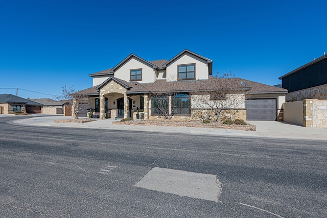 view of front of home featuring a garage