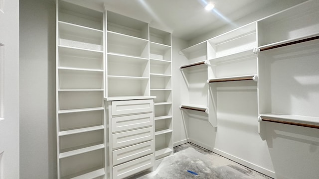 view of walk in closet