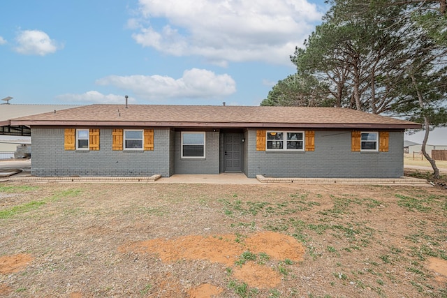 single story home with a patio area