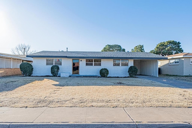 view of ranch-style house