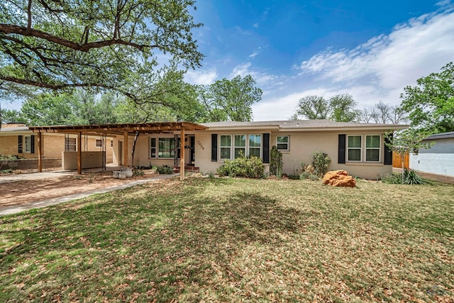 2008 Bedford Dr, Midland, TX 79701 - ranch-style home with a front yard and brick siding