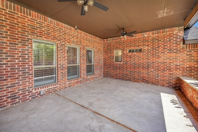 view of patio / terrace with ceiling fan