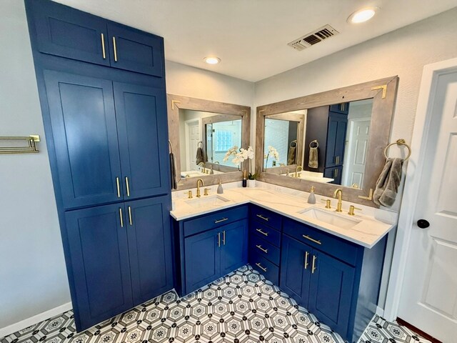 3302 Cord Dr, Midland, TX 79705 - full bath featuring double vanity and recessed lighting