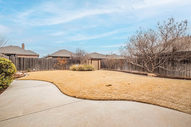 view of yard featuring a patio