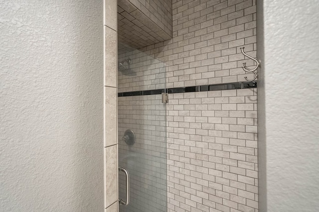 room details with a shower with shower door