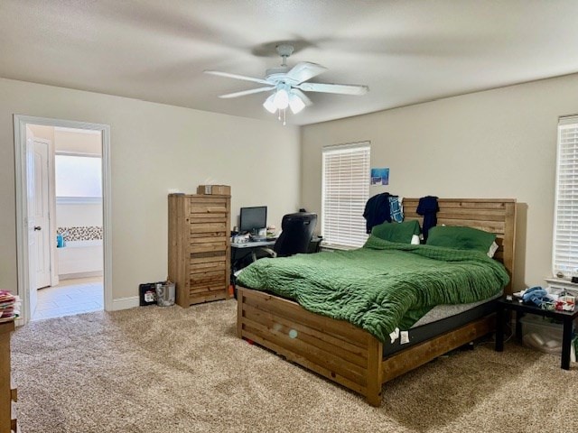 6712 Spur Dr, Midland, TX 79705 - bedroom with carpet floors, an office area, and ceiling fan