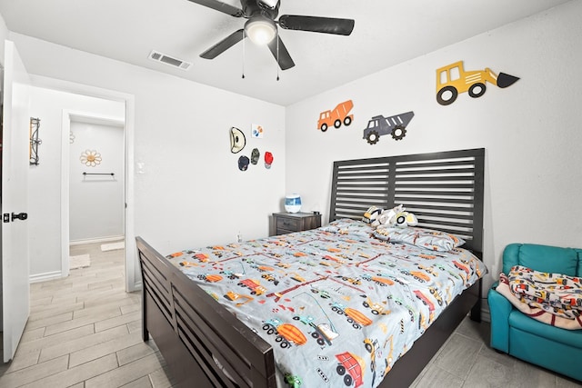 400 Player Ct, Midland, TX 79705 - bedroom featuring wood finished floors and ceiling fan
