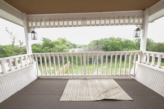 balcony with covered porch