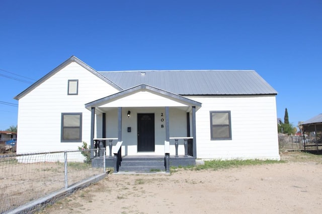 view of front of home with a porch