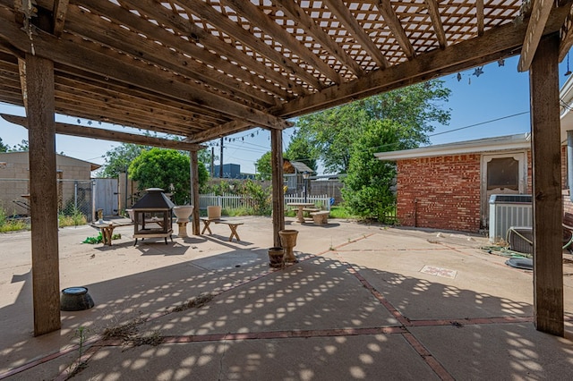 view of patio / terrace with a pergola