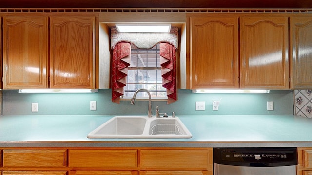 kitchen with dishwasher and sink