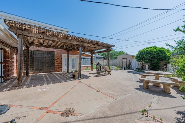 view of patio / terrace with a pergola