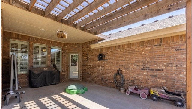 3113 San Pedro Dr, Odessa, TX 79765 - view of patio / terrace with a pergola and grilling area