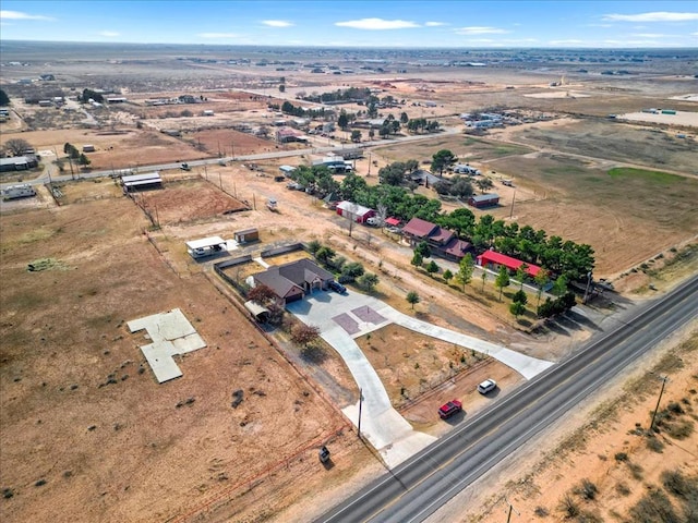 bird's eye view with a rural view