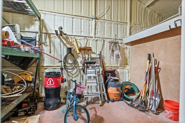 view of storage room