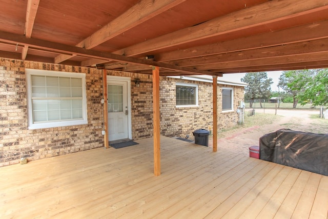 view of wooden terrace