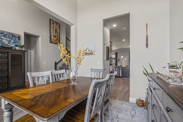 8421 E County Rd 115, Midland, TX 79706 - dining area with wood finished floors and recessed lighting