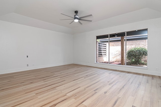 1017 Ward St, Midland, TX 79701 - unfurnished room featuring light wood-type flooring, ceiling fan, and baseboards